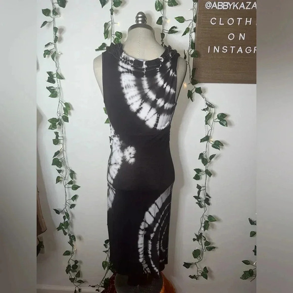 INC International Concepts Midi Patterned Rhinestone Ruffle Dress - Picture 2 of 5